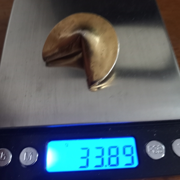 Final Markdown🎉🎉Brass Fortune cookie pendant - Picture 6 of 7